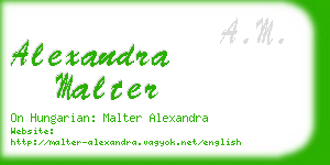 alexandra malter business card